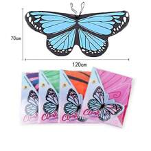 New Kids Fairy Costume Set With Butterfly Wing Cloak & Mask, Cute Butterfly Dress-Up Cloak Suitable For Outdoor Play, Great Valentine's Day And New Year Gift - Hot Pink - View 4