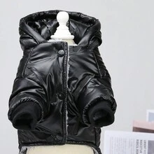 1pc Black Embossed Pattern Warm -padded Pet Clothes For Small And Medium-sized Cats And Dogs, Suitable For Winter And Both Home And Outdoor Use - Black - View 3