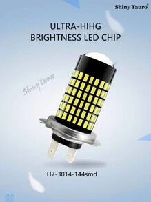 1入裝h7 3014 144smd Led汽車轉向燈,解碼防閃爍,12v-24v - 白色 - 查看 1