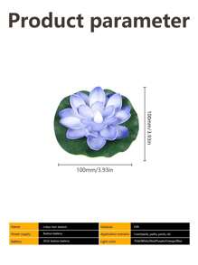 6 Pezzi Fiori Galleggianti A Loto E Ninfea A Led Impermeabili Per Decorazione Piscina, Lampada Notturna A Colori Cambiante, Può Essere Usato Per La Decorazione Di Desideri, Fiumi O Piscine