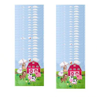 20pcs 33*33cm Disposable Napkins With Farm Animal Print Design - Cow, Horse, Pig Theme For Children's Birthday Party Decoration,Christmas