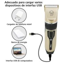 Máquina Rasuradora Cortadora Pelo Para Perros Mascotas - Dorado - Ver 8