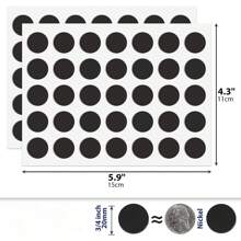 70/105/140/175 sztuk Okrągły magnes z klejącym podkładem Najlepsze prezenty - Czarne - Zobacz 4
