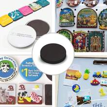 70/105/140/175 sztuk Okrągły magnes z klejącym podkładem Najlepsze prezenty - Czarne - Zobacz 7