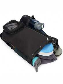 Mesh Drawstring Backpack, Beach Backpack, Gym And Exercise Sports Storage Bag Rucksack Summer College Bag Dad School Bag Freshman For Books Multi-Functional Dorm University Gifts Fall Christmas Scream Bag Black Bag Student Multi-Functional Vacation Bag Funny Gifts Side Bag Hobo Hip Bag Travel Essentials Bag Back To School Beach Bag Laptop Case The Sporty Life Spring School Backpack Backpack For Travel Camping Accessories Mesh Bag Foldable Backpack Beach Bag Men Football Bag - Black - View 5