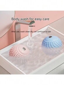 肌肉放鬆瑜伽球適用於筋膜、按摩和健身 - 藍色 - 查看 4