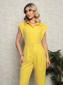 Women Jumpsuits - 黃色 - 查看 5