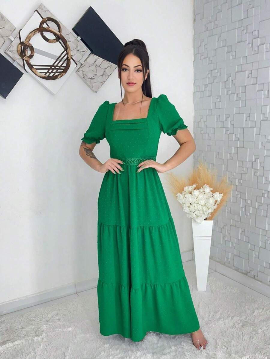Women Dresses - 綠色 - 查看 1