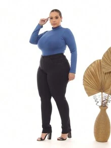 Plus Size Jeans - Black - View 3
