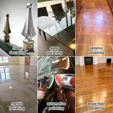 10入組4英寸圓形羊毛氈盤,可用於100°角砂輪機,抛光緩衝孔直徑-白色和綠色 - 彩色 - 查看 7