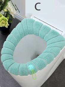 Couvercle de toilette épaissi avec poignée, convient pour la décoration de salle de bain quatre saisons, été