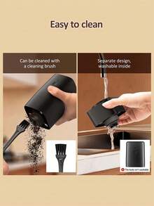 REUP Wireless Electric Coffee Grinder Square Multifunctional USB Rechargeable Small Portable Home Outdoor Coffee Grinder - Black - View 9