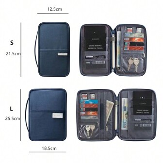 便携式旅行护照夹；带多个隔层的多功能硬币和卡片收纳袋；手持护照和文件袋；防水旅行证件收纳袋旅行用品旅行收纳袋旅行用品旅行钱包护照夹护照钱包海滩度假包夏季圣诞假期