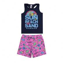 Kit Lote 3 Conjuntos Roupa Infantil Juvenil Menina Feminina  Atacado Barato Verão 10 Ao 16 Anos - Multicolorido - Visão 10