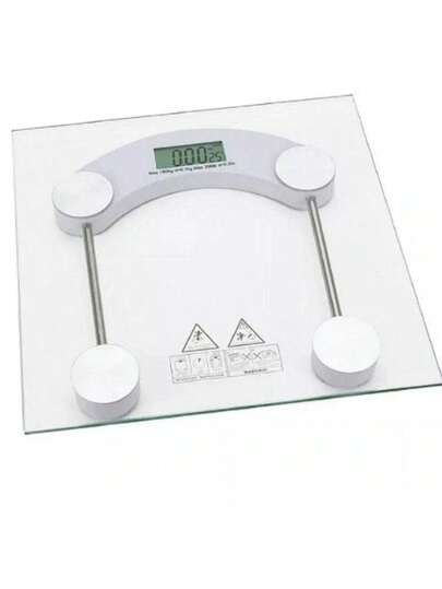 Balança Digital Vidro Temperado Até 180 Kg Quadrada Banheiro