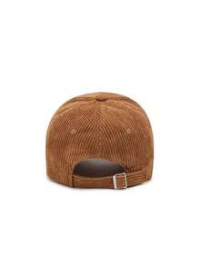 1頂中性 masson 純色 灯芯绒 棒球帽，秋冬防風防UV 休閒帽 - 米色 - 查看 3