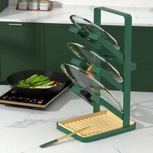 無需打孔的廚房蓋架,餐具架,砧板和碗碟架組織者