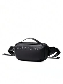 arctic hunter 男士時尚信使袋，胸包，肩包，後背包，戶外防水腰包，健身運動胸包，手提包，小包，男性摩托車騎手包，臀包，斜跨包，旅行工作度假必備，輕便，防盜，出門的禮物，適合男性男友丈夫男孩子大學生書包，父親節禮品，夏季新生，返校季，多功能宿舍，大學 - 黑色 - 查看 7