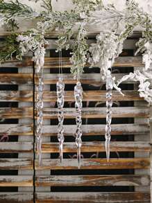 12pcs Clear Acrylic Icicle Ornaments With Screw Thread For Outdoor House, Tree, Christmas Decoration - Clear - View 6