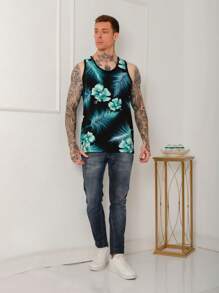 Men Tank Tops - Green - View 4