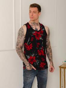 Men Tank Tops - Red - View 2