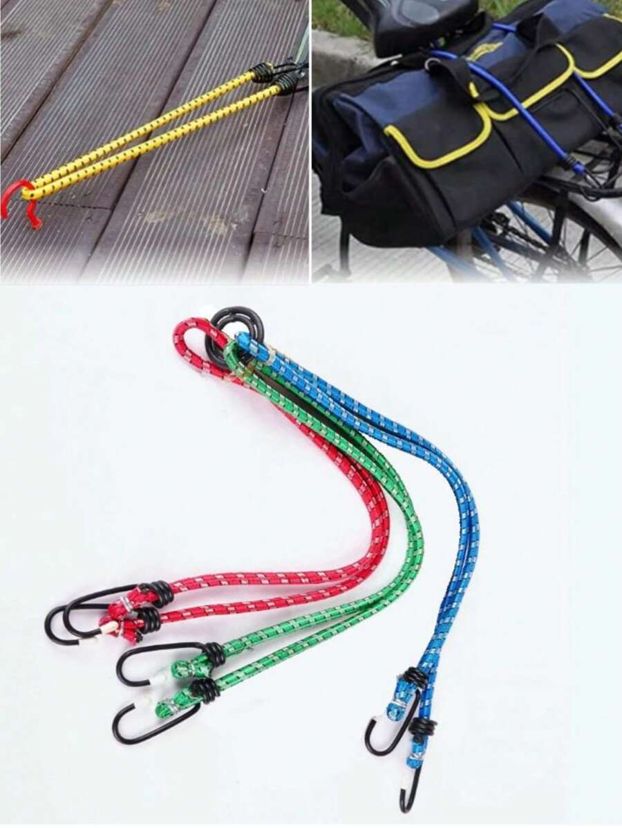 Elastic Tension Ropes With Luggage Hook 6 Reinforced Arms - Black - View 1