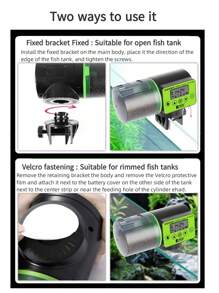 1pc Automatic Fish Tank Feeder, Smart Timed Auto Fish Food Dispenser, Suitable For Open-Top Aquariums Or Tanks With Fixed Edges, For Fish Feeding - Multicolor - View 5