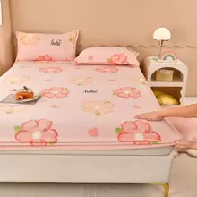 1pc Soft & Warm Flannel Fitted Sheet, Milk Velvet Wrapped Fully, No Fluorescent Agent, Mattress Cover For Winter - Multicolor - View 7