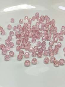 1 Strand Glass Round Beads/Bracelet Beads/Necklace Beads/Anklet Beads/ Beads/Catholic / Prayer Beads - Pink - View 4