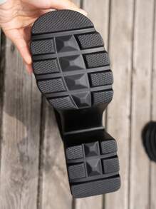 Women's Thick Sole Insulated High Heel Short Boots, Fashionable & Warm, Autumn/Winter