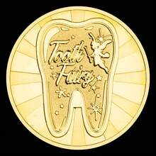 Tooth Fairy Coin Creative Gifts for Children Gold Plated Commemorative Coin Souvenirs - Gold - View 3