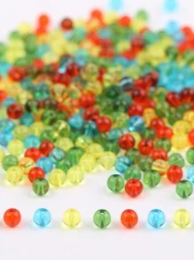1pack 4mm Uniform Round Transparent Green Glass Seed Beads For Diy Jewelry Making - Army Green - View 2