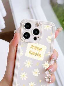 1入組雛菊圓形貝殼手機殼,白色適用於蘋果iphone - 彩色 - 查看 2