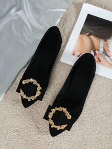 Women's Work Shoes, Black Flat Shoes, Flats With Pointed Toe And Round Dots, Fashionable And Versatile, Spring 2023