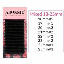 LAKANAKU Abonnie 12Rows Mix18-25mm C/D/CC Abonnie Matte Black Cashmere Easy Fanning Mi nối mềm Easy Fans Volume Lashes Extensions - màu đen - Xem 2