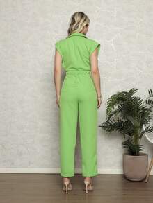 Women Jumpsuits - 綠色 - 查看 3
