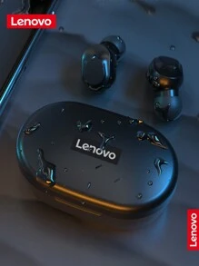 Lenovo Xt91無線耳機遊戲耳機tws耳機觸控立體聲低音帶麥克風降噪 - 黑色 - 查看 3