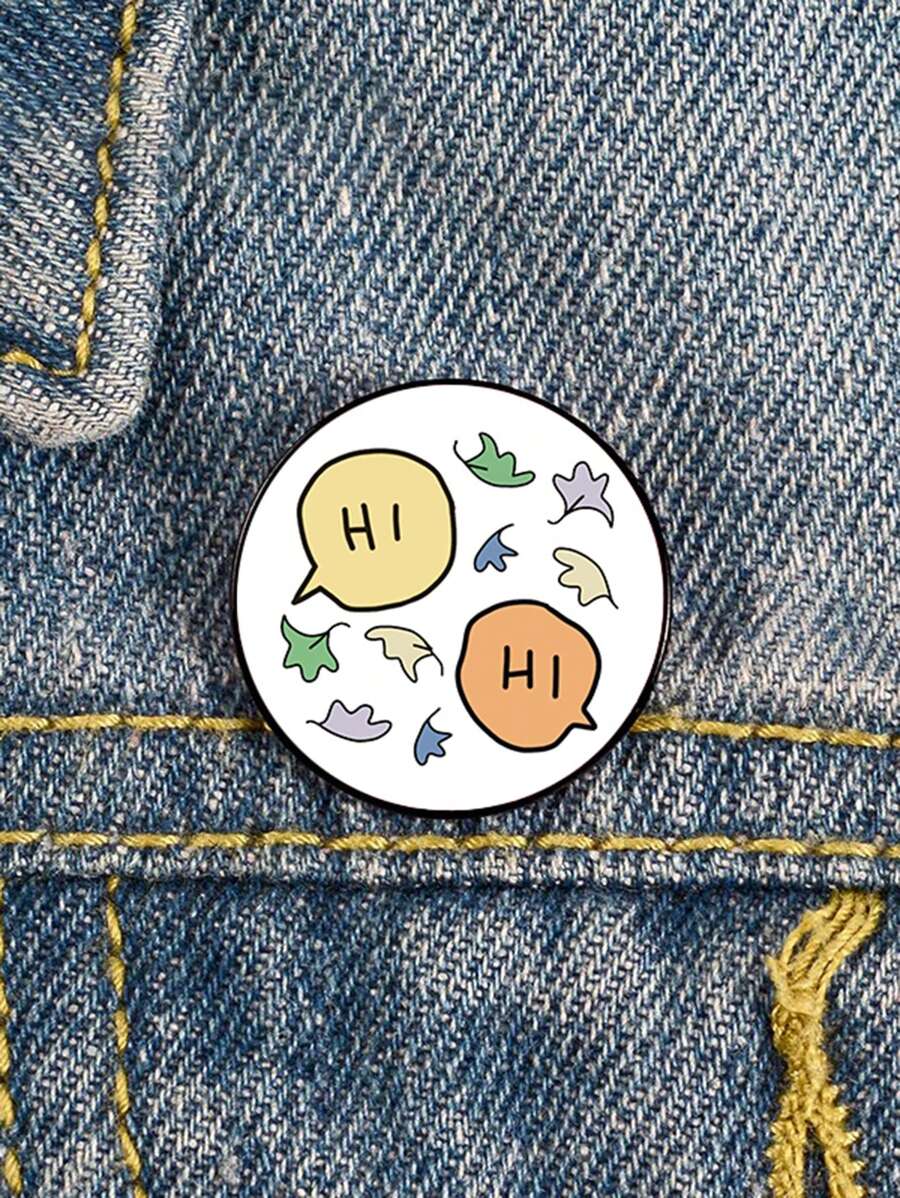 1pc Ace Of A Design HI Custom Funny Vintage Brooches Shirt Lapel Teacher Bag Cute Badge Cartoon Pins For Couple Friends