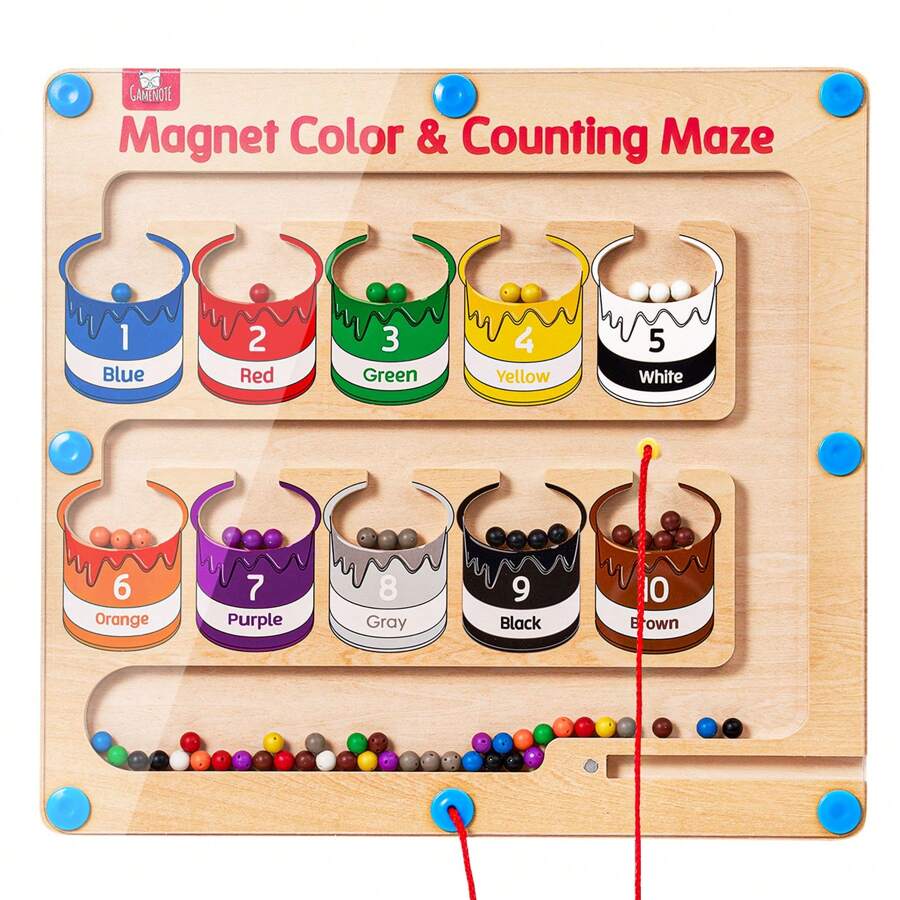 Gamenote Color and Number Maze Montessori Fine Motor Skills