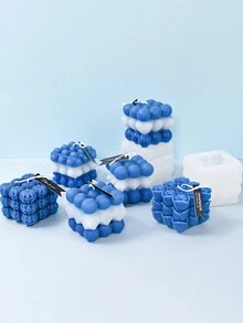 1入組白色蠟燭模具 - 白色 - 查看 2