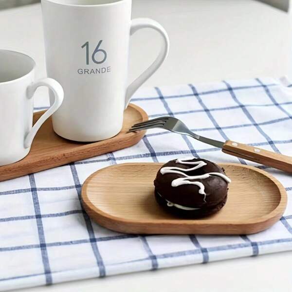 1 Pezzo Vassoio In Legno Massello Realizzato In Legno Di Acacia / Juglans Nigra / Noce, Può Essere Utilizzato Come Piatto Per Frutta, Piatto Per Torte, Vassoio Per Formaggi, Vassoio Per Pane, Piatto Per La Colazione, Ecc.