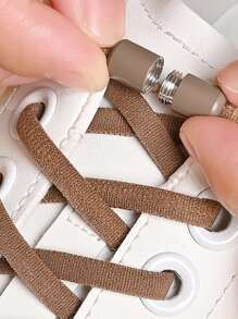 1双免系鞋带，带胶囊扣，弹性时尚鞋带，适用于运动鞋、休闲鞋、小白鞋、篮球鞋、训练鞋、跑步鞋，鞋履配件礼品之选