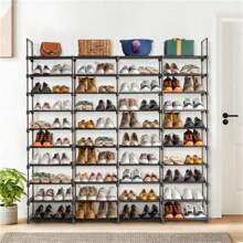 10 Tiers Shoe Rack Storage Organizer Shoe Shelf Organizer for Entryway Holds 80 Pairs Shoe, Stackable Shoe Cabinet Shoe Rack - Black - View 5