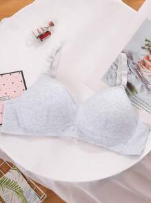 3 件装舒适纯色无钢圈文胸，适合青少年和女性 - 非常适合跑步和锻炼、内衣 - 彩色 - 查看 10