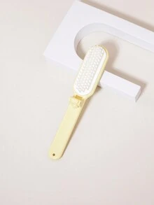 1pc Anti-static Portable Folding Massage Hair Comb For Travel - Yellow - View 2