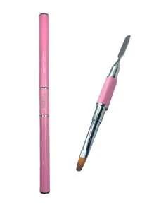 BRUSH FOR POLYGEL ACRYGEL DOUBLE SPATULA LE MUSSA - Pink - View 5