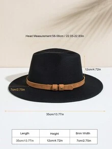 Mũ Fedora Nam - màu đen - Xem 4