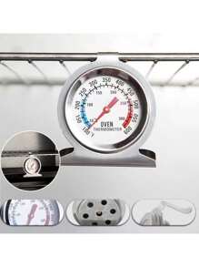TERMÔMETRO DE FORNO ANALÓGICO   -  MEDIDOR DE TEMPERATURA - Prata - Visão 3