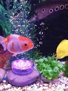 1/2/4/6/8/10 件防水 LED 灯，16 种颜色变色水下灯带遥控器，适用于游泳池、水族馆、花瓶、浴缸、热水浴缸和派对装饰 - 白色 - 查看 6