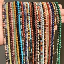 1pc 4mm Natural Agate Loose Beads Available In Various Types, Suitable For Diy Charm Bracelet, Anklets, Necklace, And Artistic Jewelry Making To Create Stunning Jewelry - Multicolor - View 1